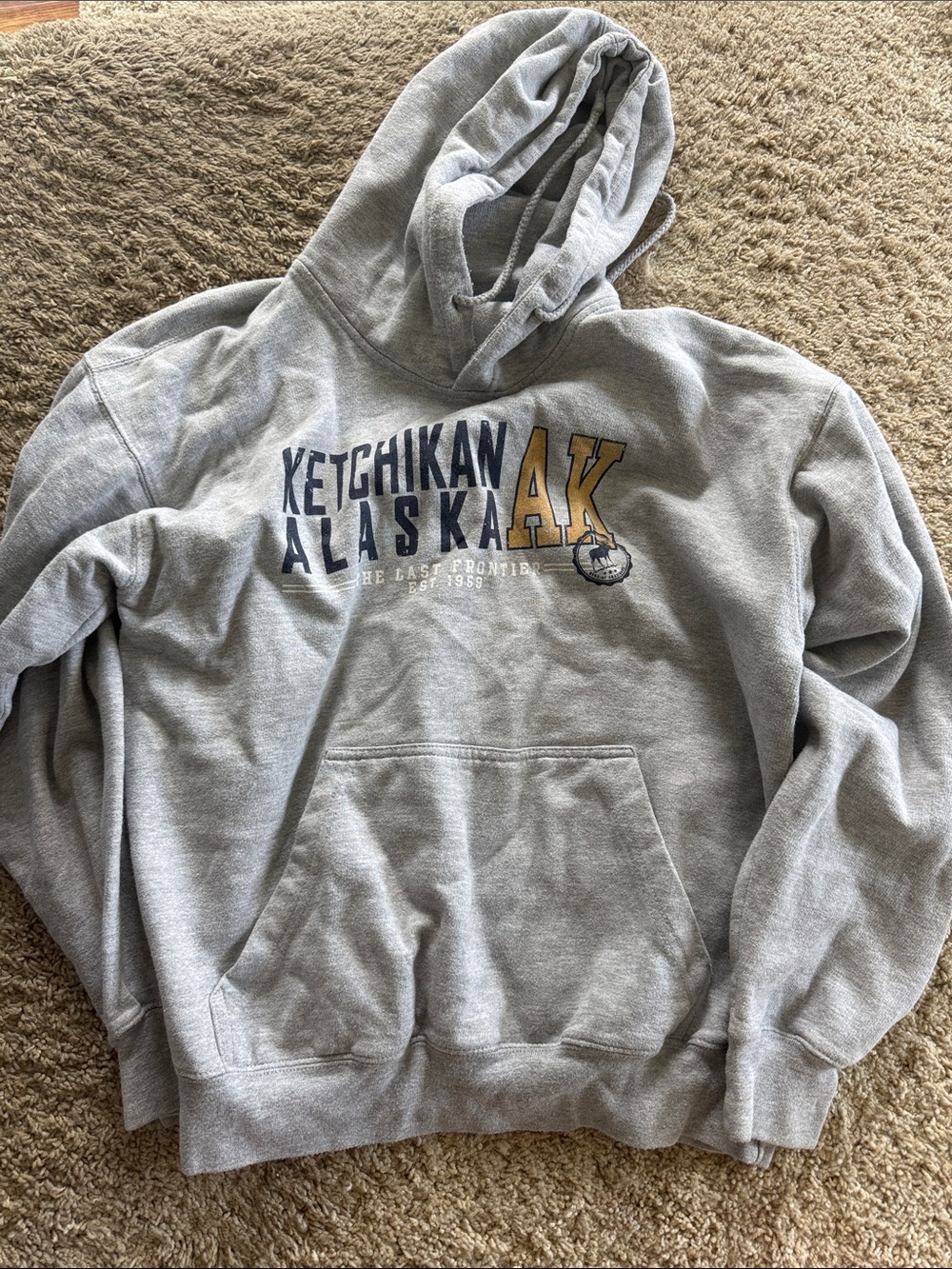Ketchikan Alaska Gray Hooded Sweatshirt